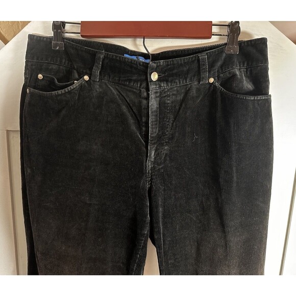 Dockers Corduroy Pants Womens Size 12 Mid Rise Bootcut Black - Picture 2 of 6